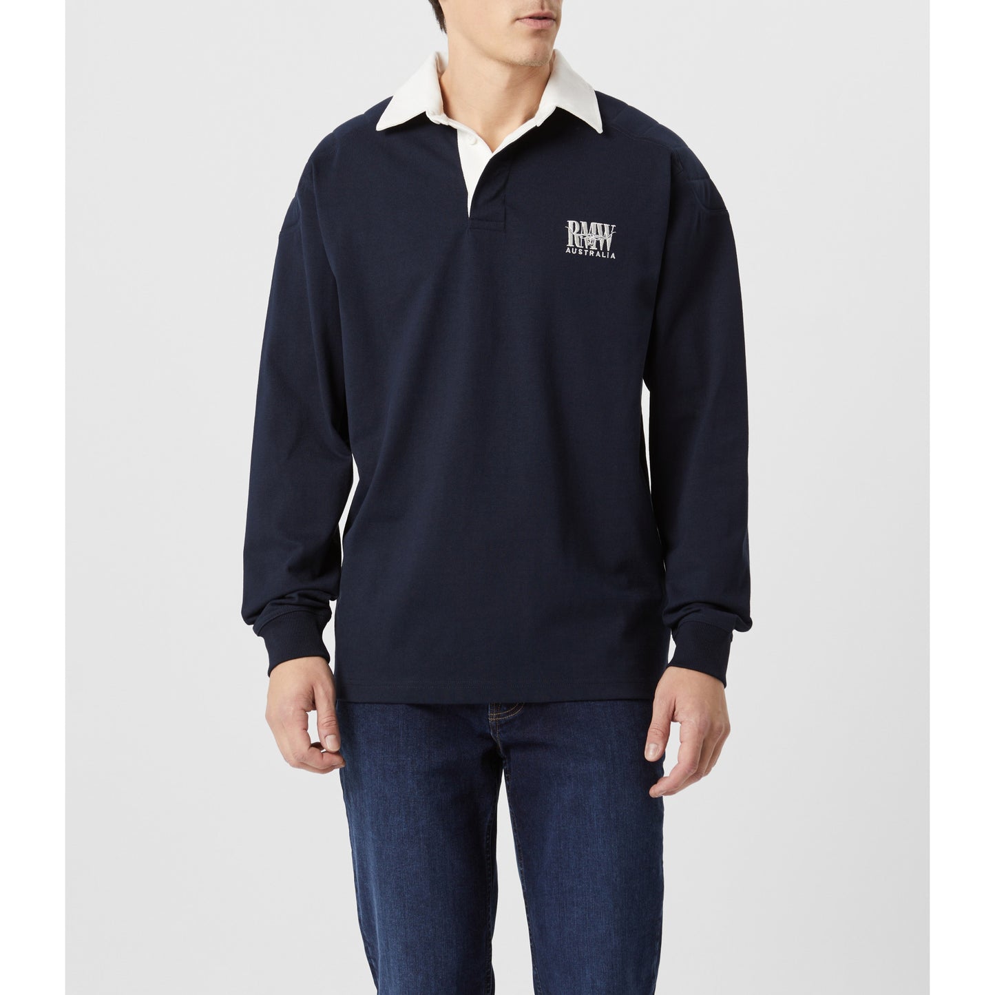 RM Williams Classic RMW Navy Rugby Top