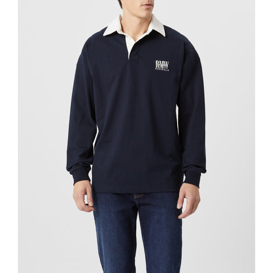 RM Williams Classic RMW Navy Rugby Top