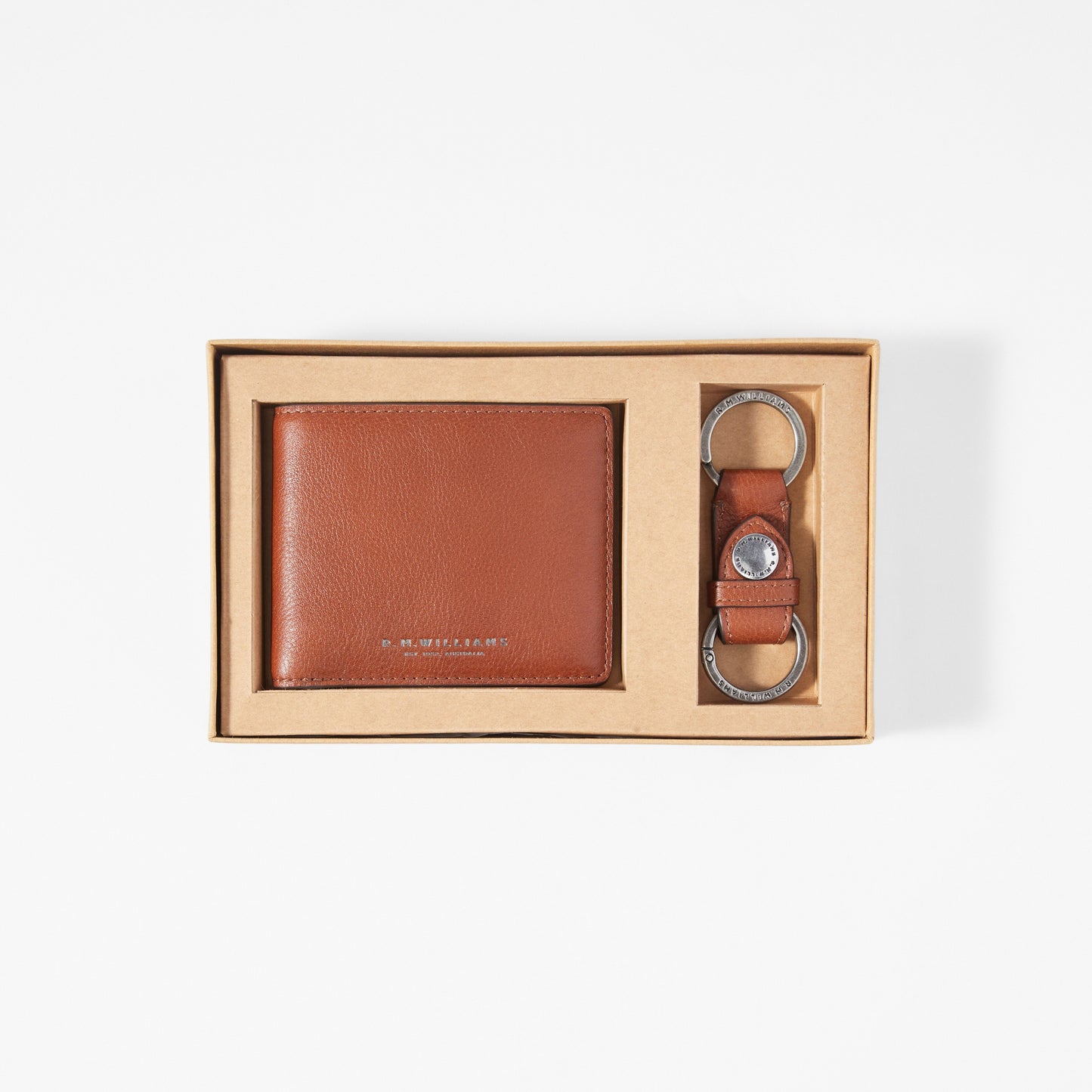 RM Williams Tan Wallet and Keyring Gift Set