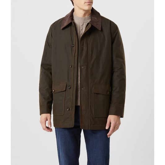 RM Williams Alberton Dark Khaki Waxed Jacket
