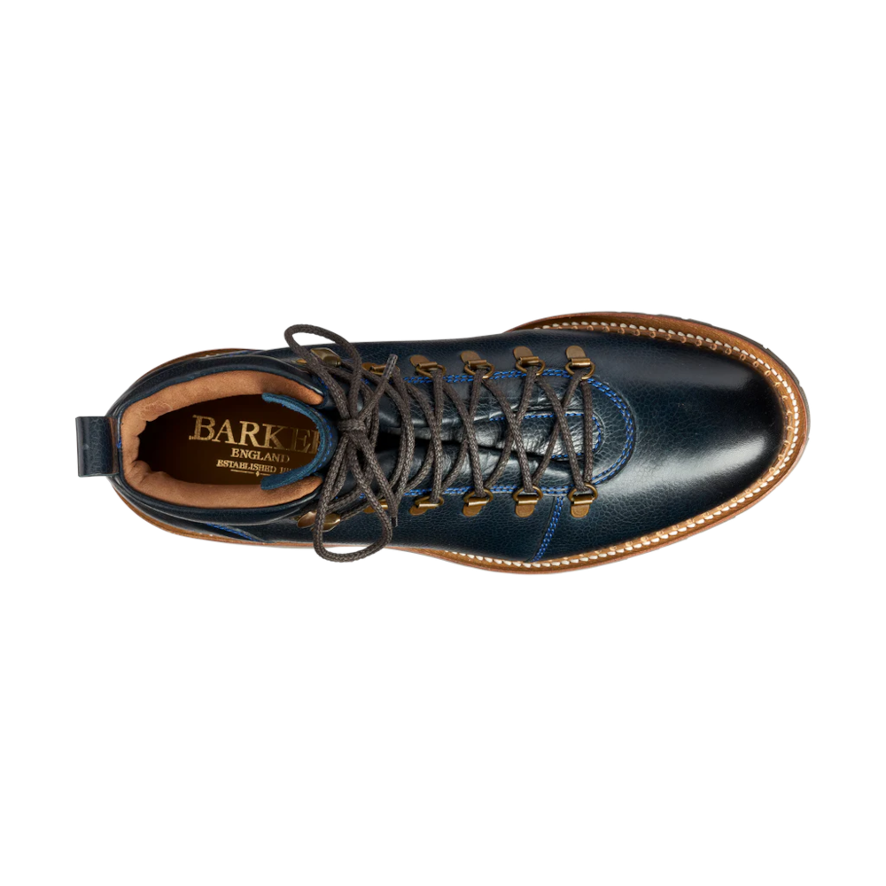 Barker Glencoe Navy Grain Boots