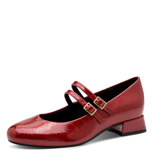Marco Tozzi 2-22209-44 566 Dark Red Patent Dress Shoes