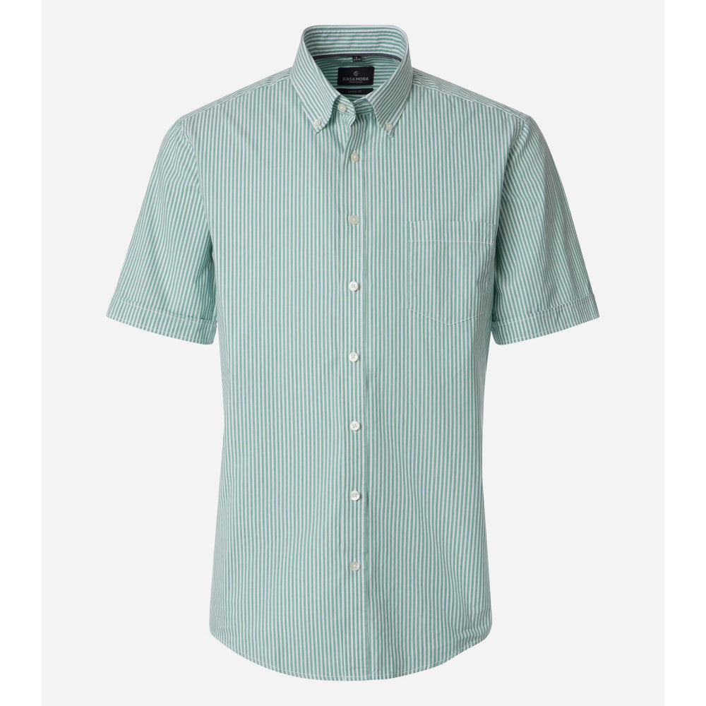 Casa Moda 126130291 300 Green Milieu Short Sleeve Casual Shirt