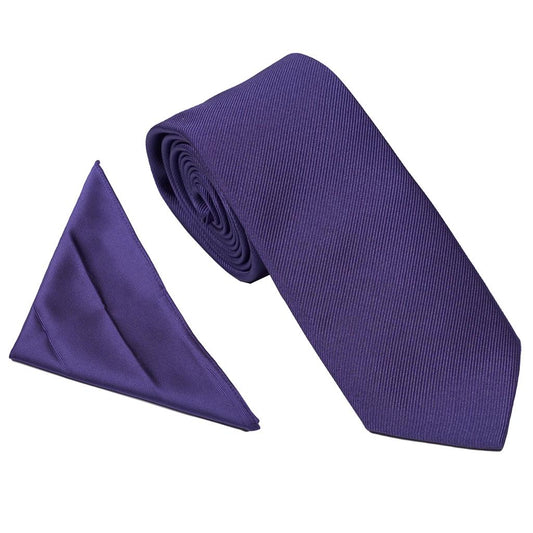 Wallace Bilberry Plain Poly Twill Tie Set