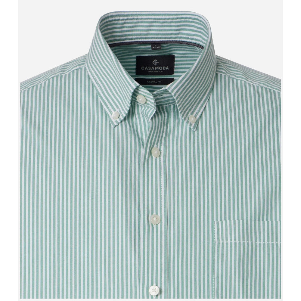 Casa Moda 126130291 300 Green Milieu Short Sleeve Casual Shirt