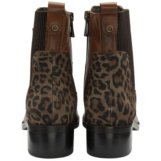 Lotus Lindley Tan/Leopard Ankle Boots