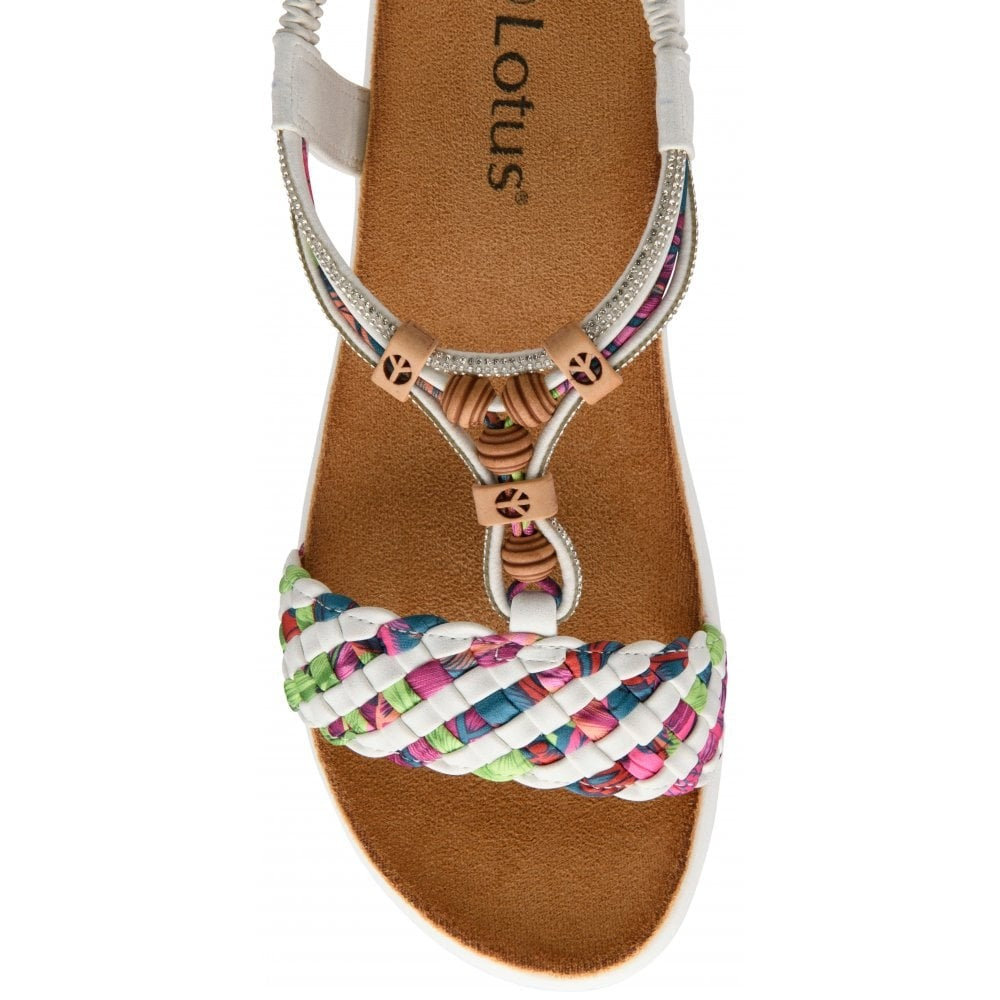 Lotus Russo White Sandal
