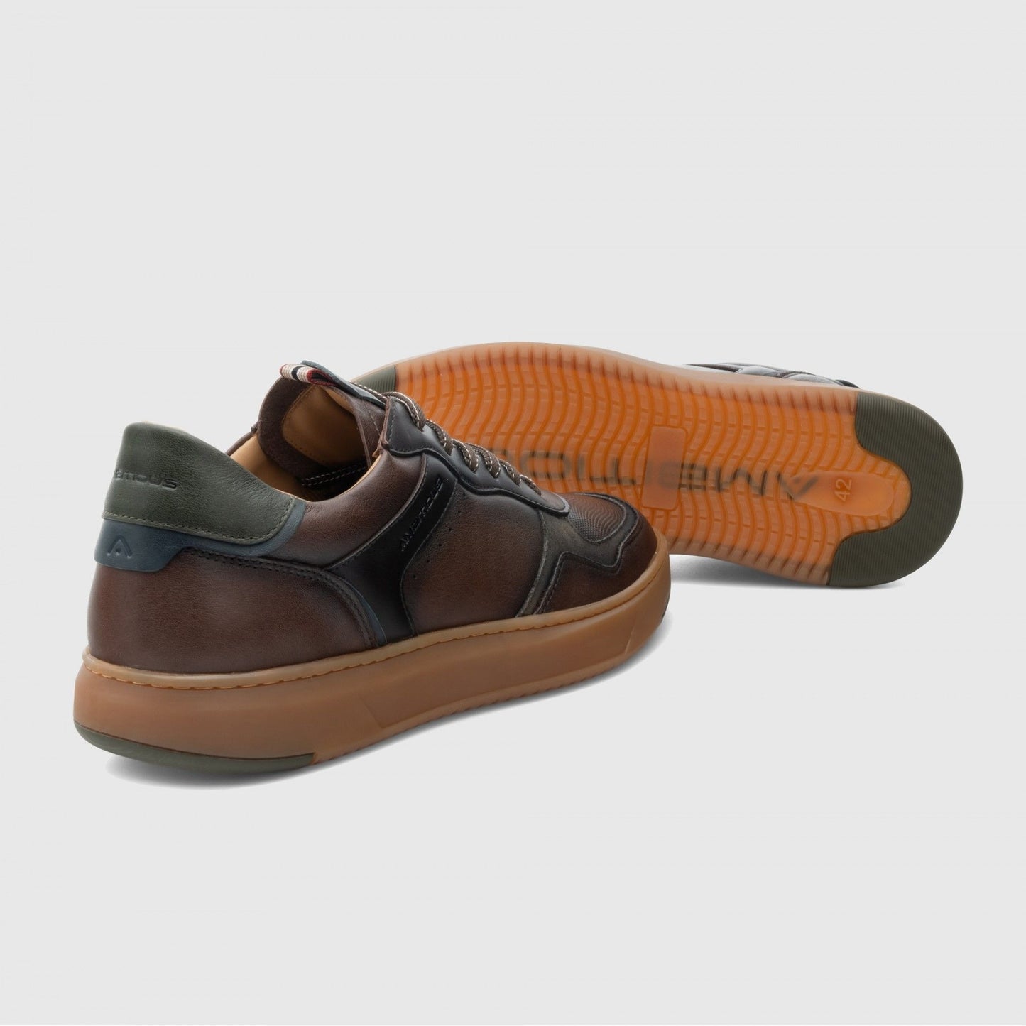 Ambitious 14095B 7129AM Brown Combi Trainers