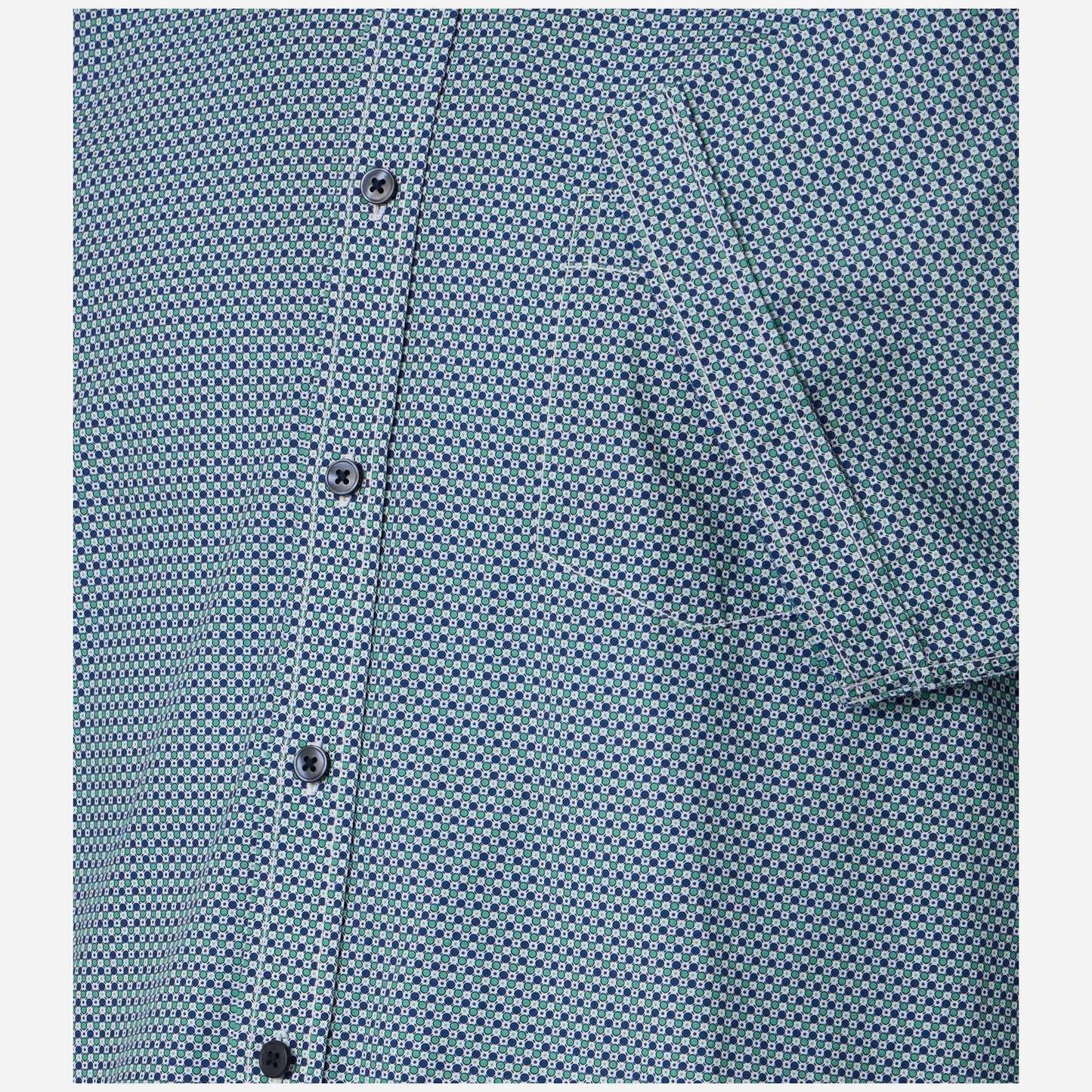 Casa Moda 126130321 300 Green Milieu Short Sleeve Casual Shirt