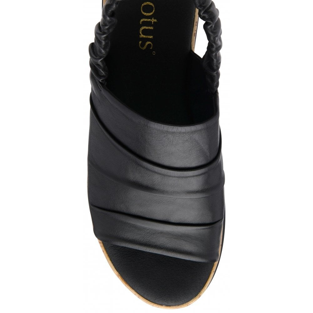 Lotus Jessie Black Sandal