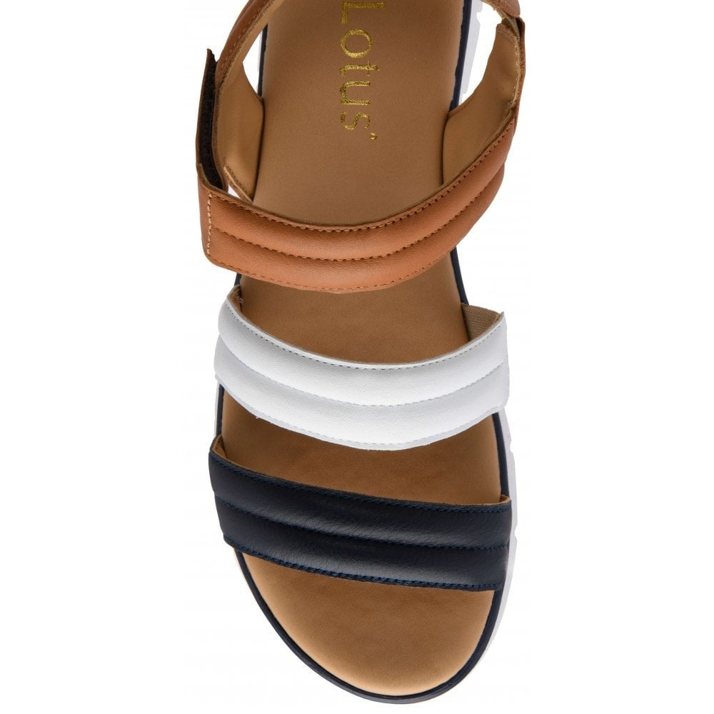 Lotus Zamira Navy Multi Sandal