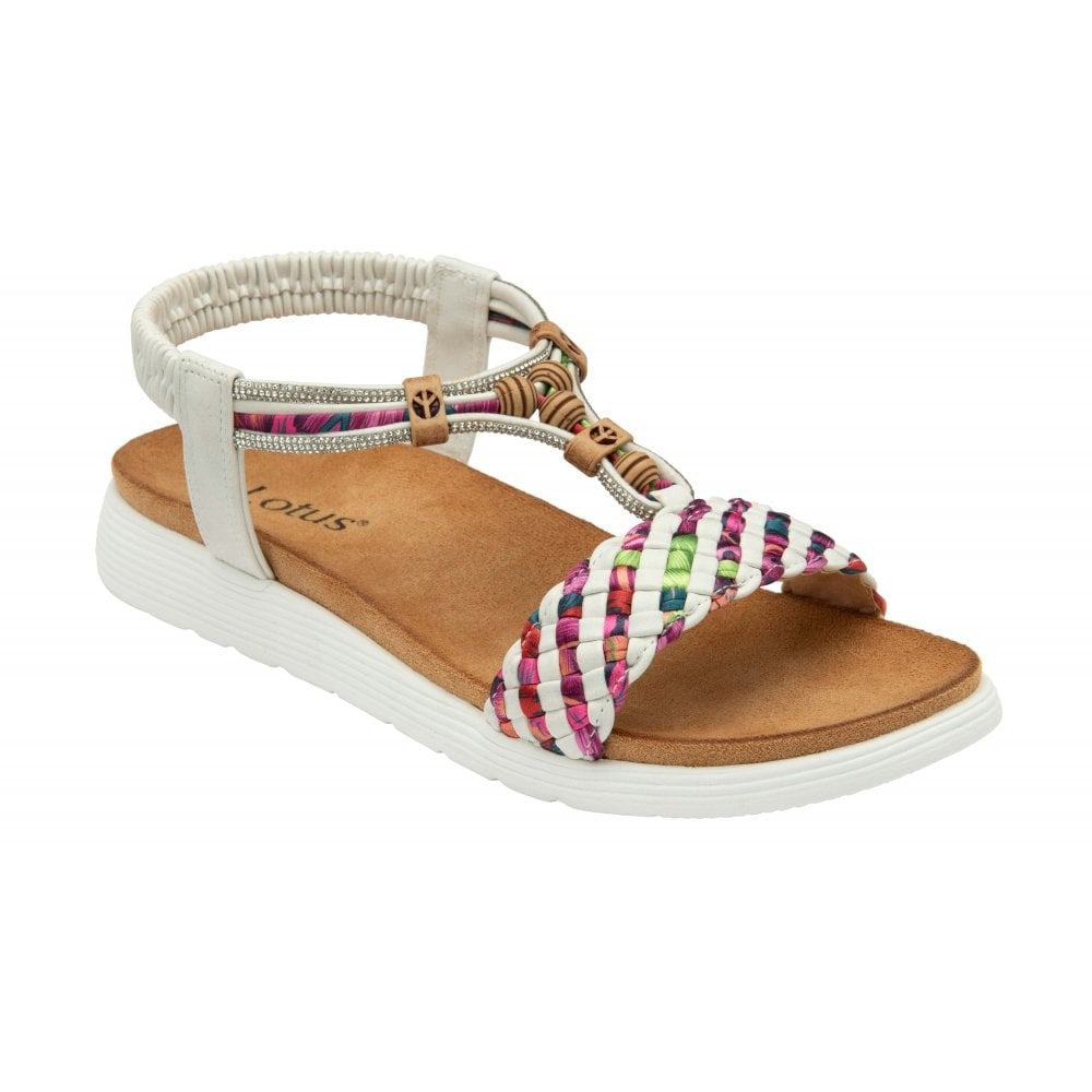 Lotus Russo White Sandal