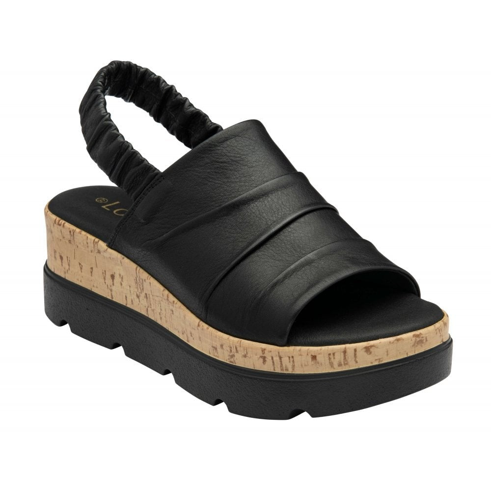 Lotus Jessie Black Sandal