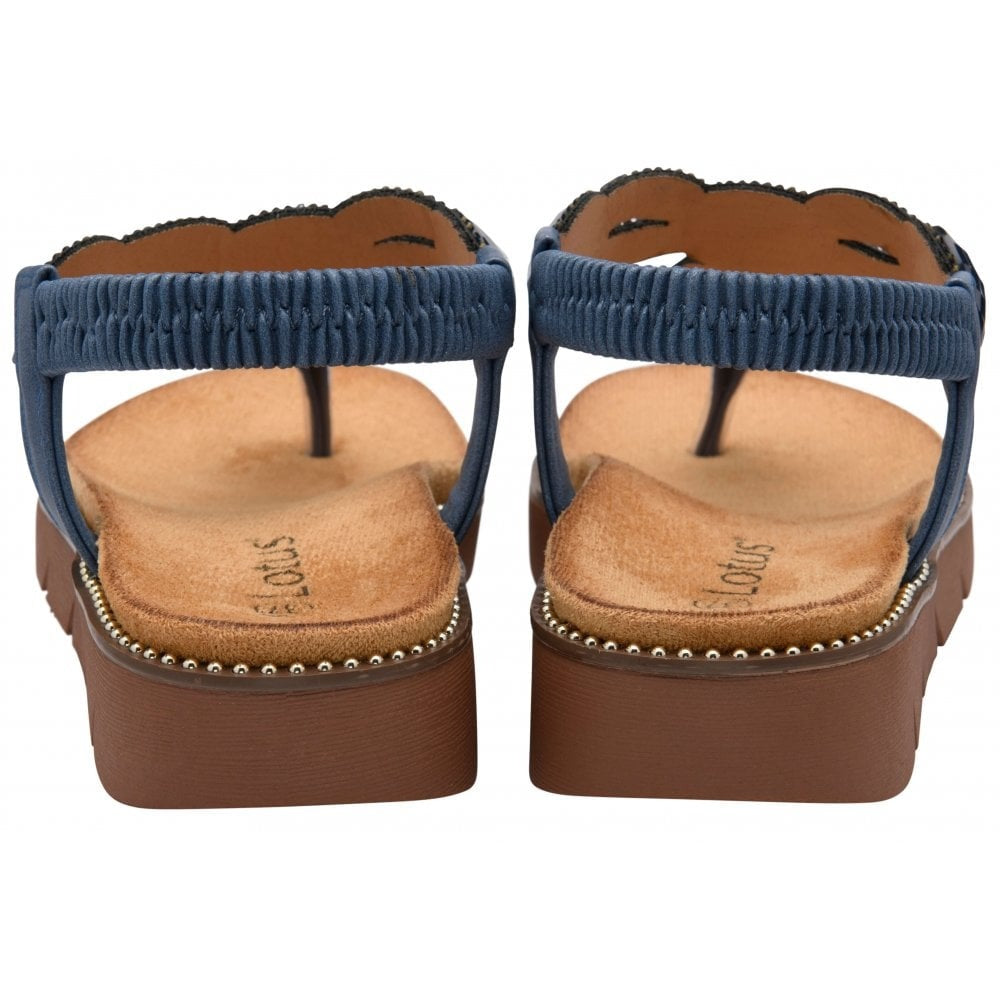 Lotus Alcina Navy Sandal