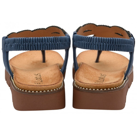 Lotus Alcina Navy Sandal