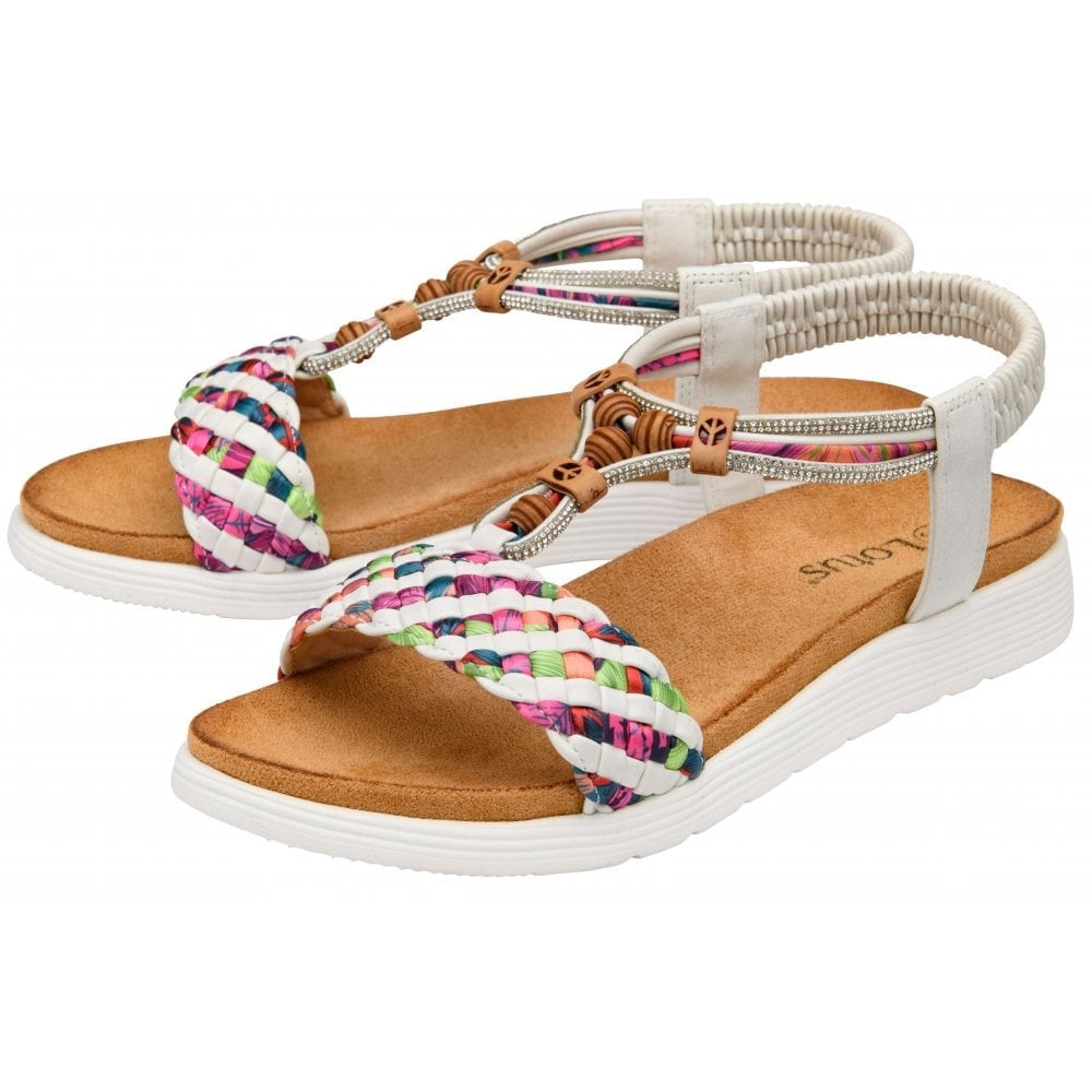Lotus Russo White Sandal