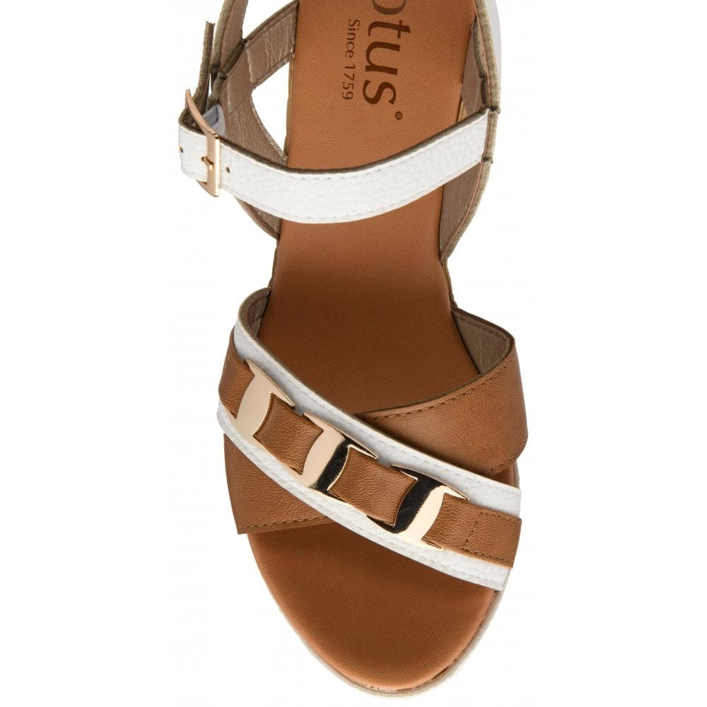 Lotus Tassere White Sandal