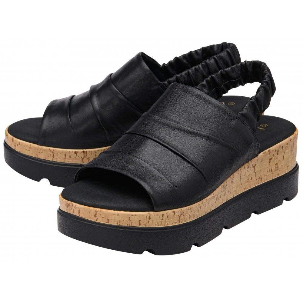 Lotus Jessie Black Sandal