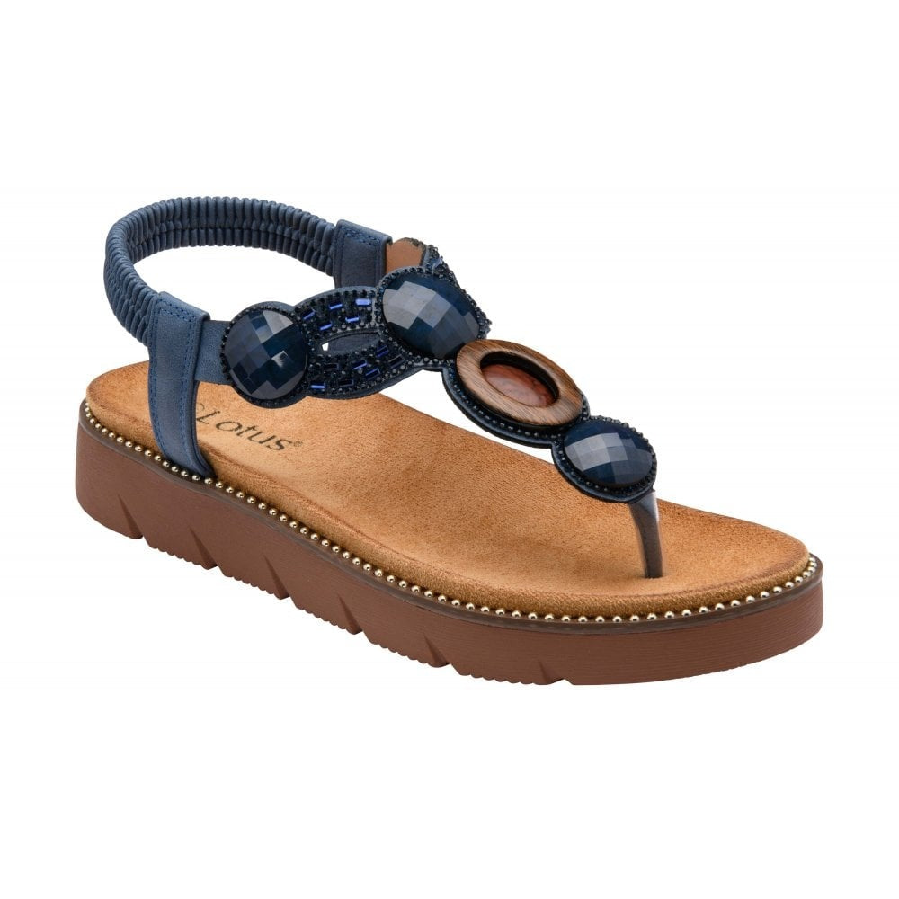 Lotus Alcina Navy Sandal