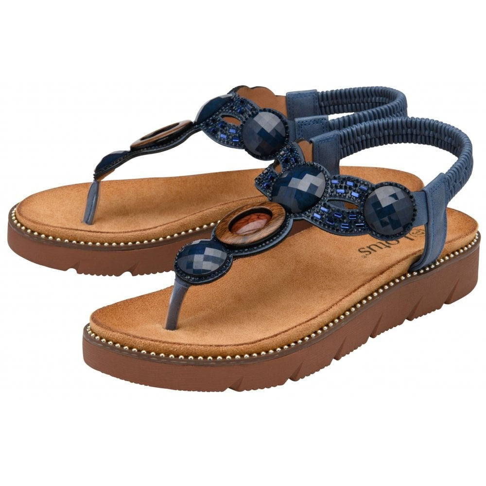 Lotus Alcina Navy Sandal