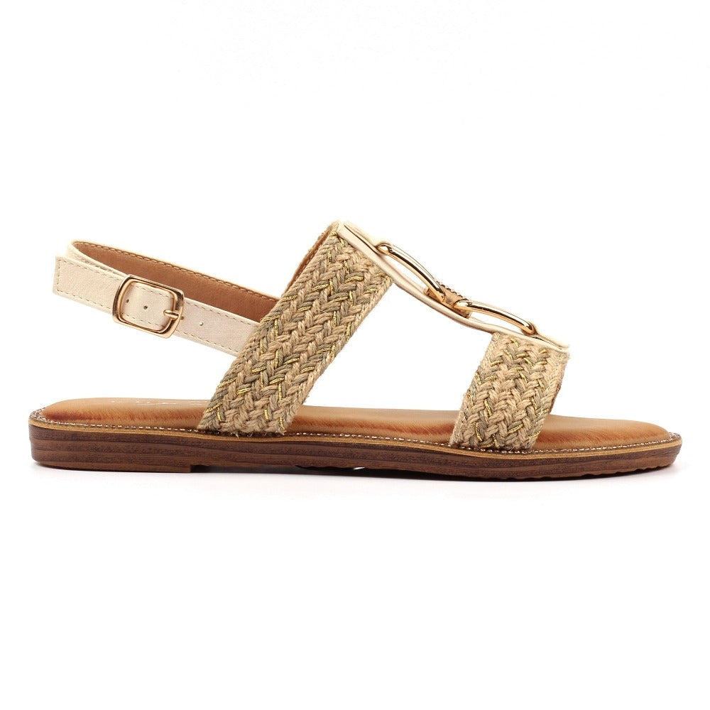 Lunar Lumi Cream Sandals