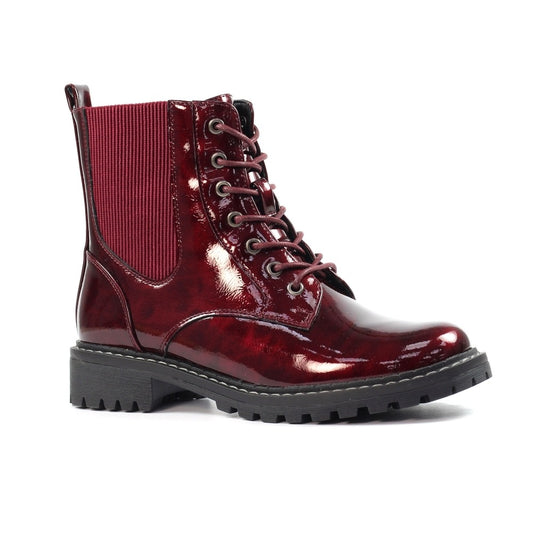 Lunar Alexis Burgundy Ankle Boots