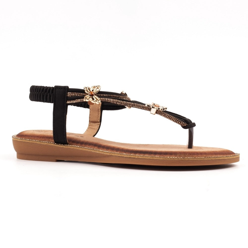Lunar Zentara Black Sandals