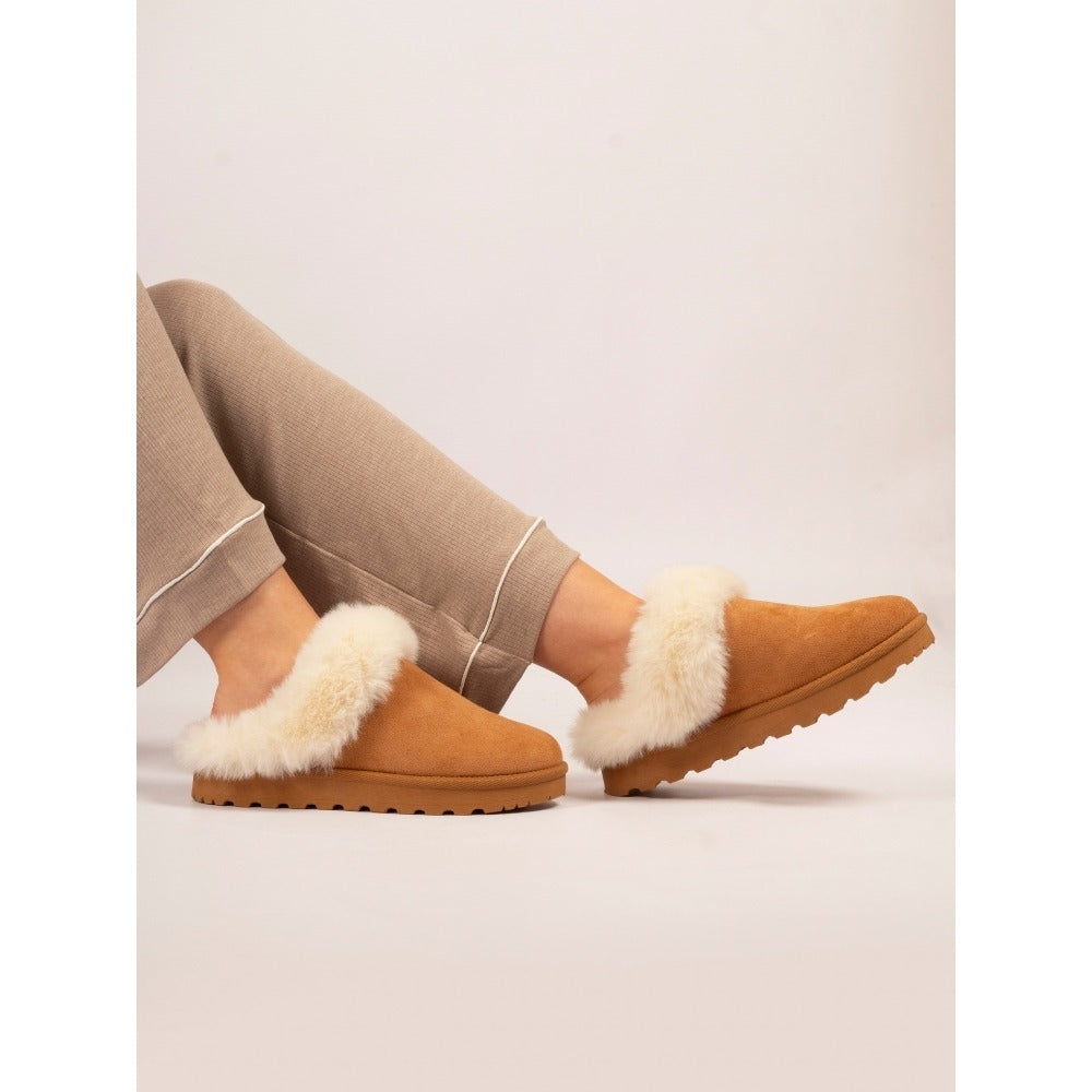 Lunar Nevis Tan Slippers