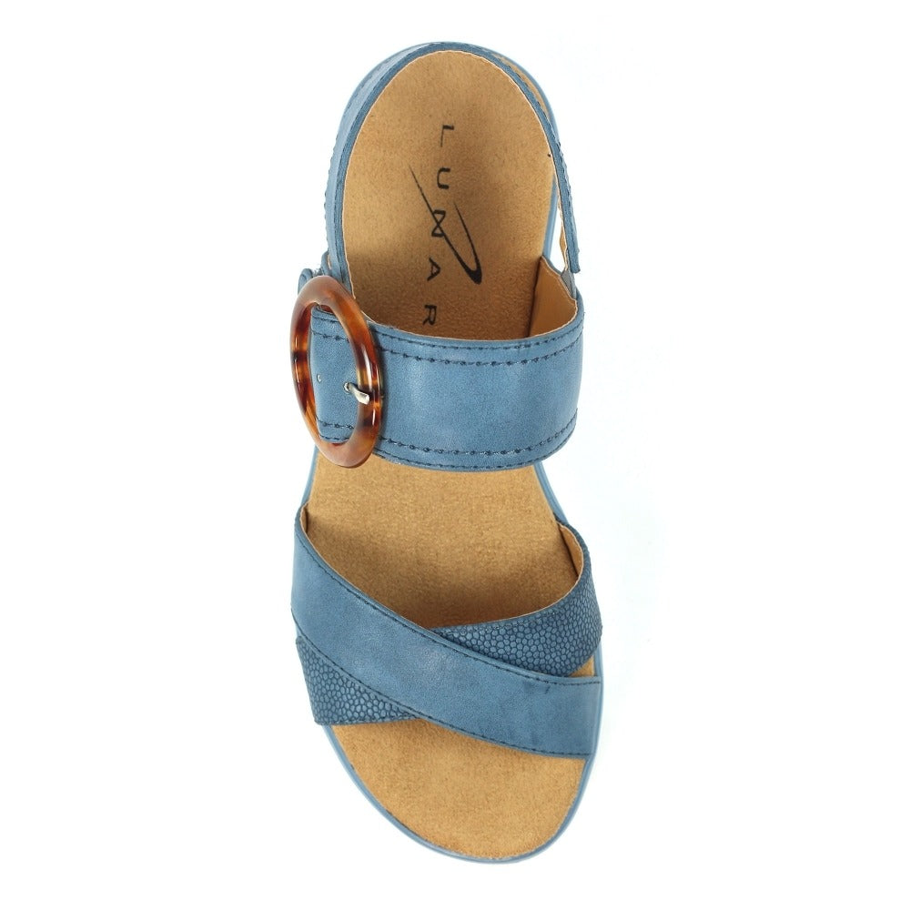 Lunar Elise Mid Blue Sandals