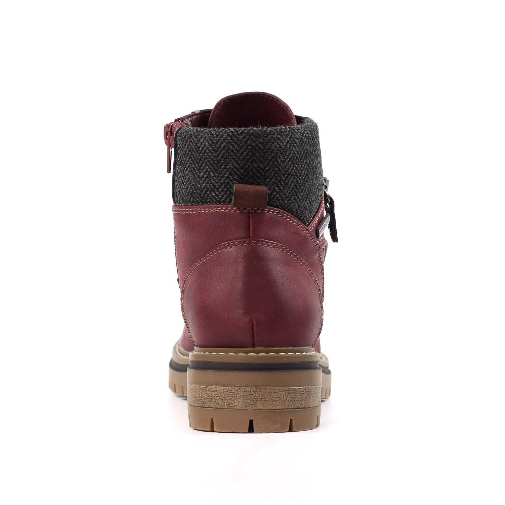Lunar Caramel Burgundy Waterproof Boots