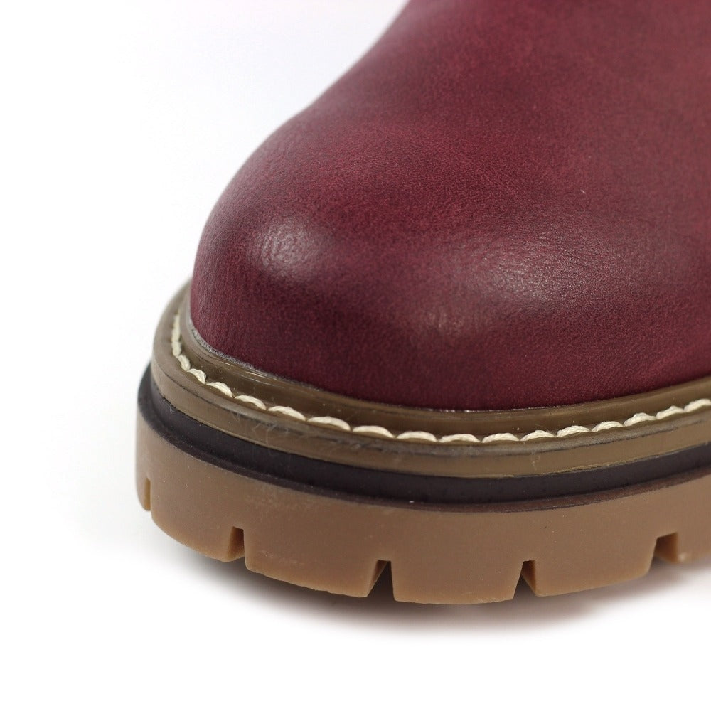 Lunar Caramel Burgundy Waterproof Boots