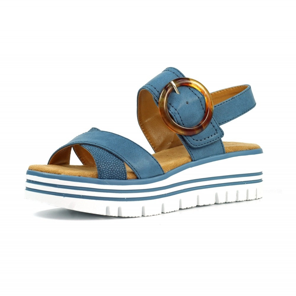 Lunar Elise Mid Blue Sandals