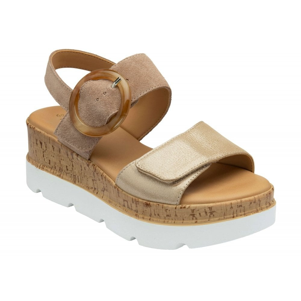 Lotus Cammie Taupe/Gold Sandal