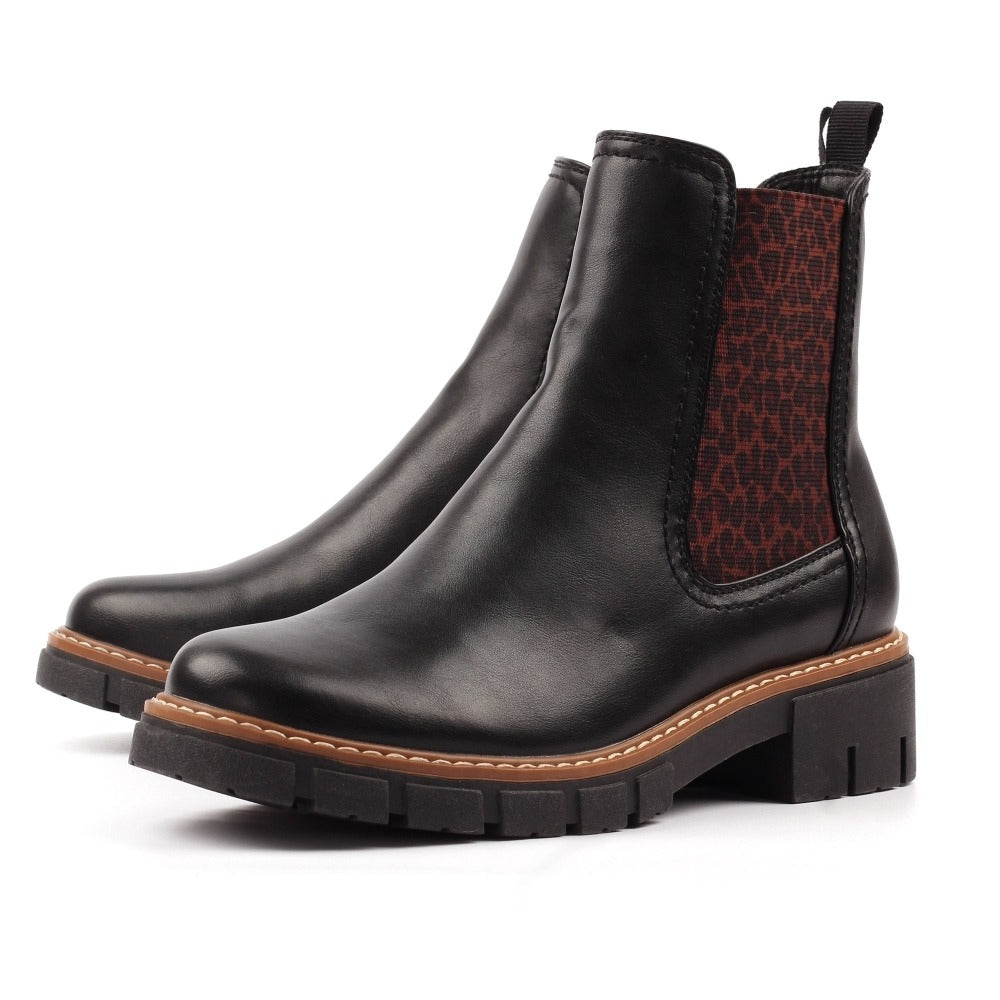 Lunar Ribble Black Ankle Boots