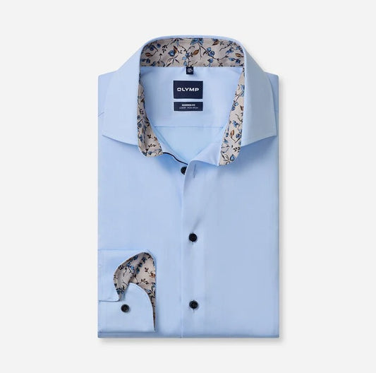Olymp 1338 74 Blue Dress Shirt