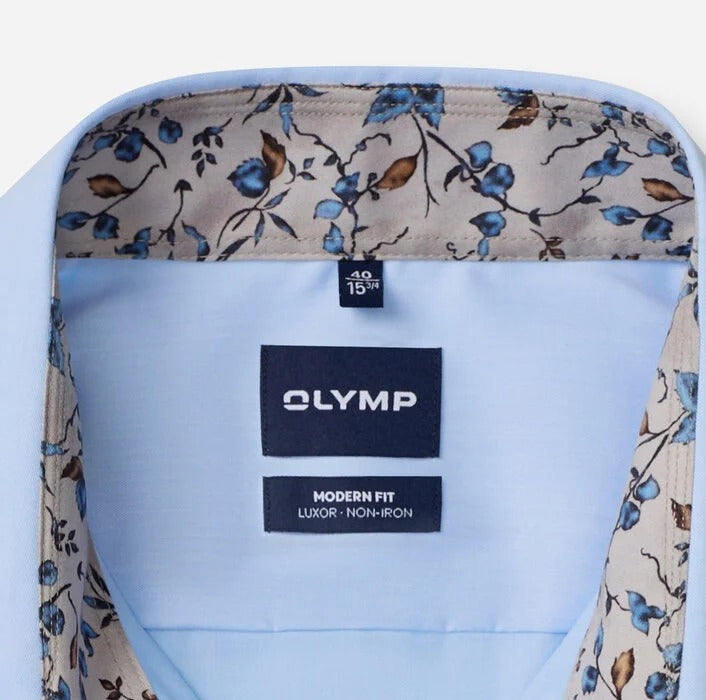 Olymp 1338 74 Blue Dress Shirt