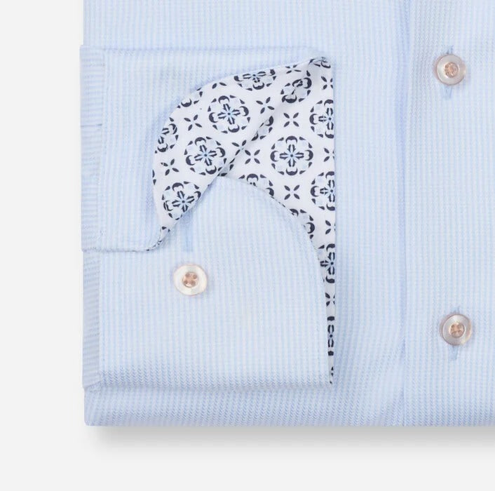 Olymp 1366 11 Blue Pattern Dress Shirt