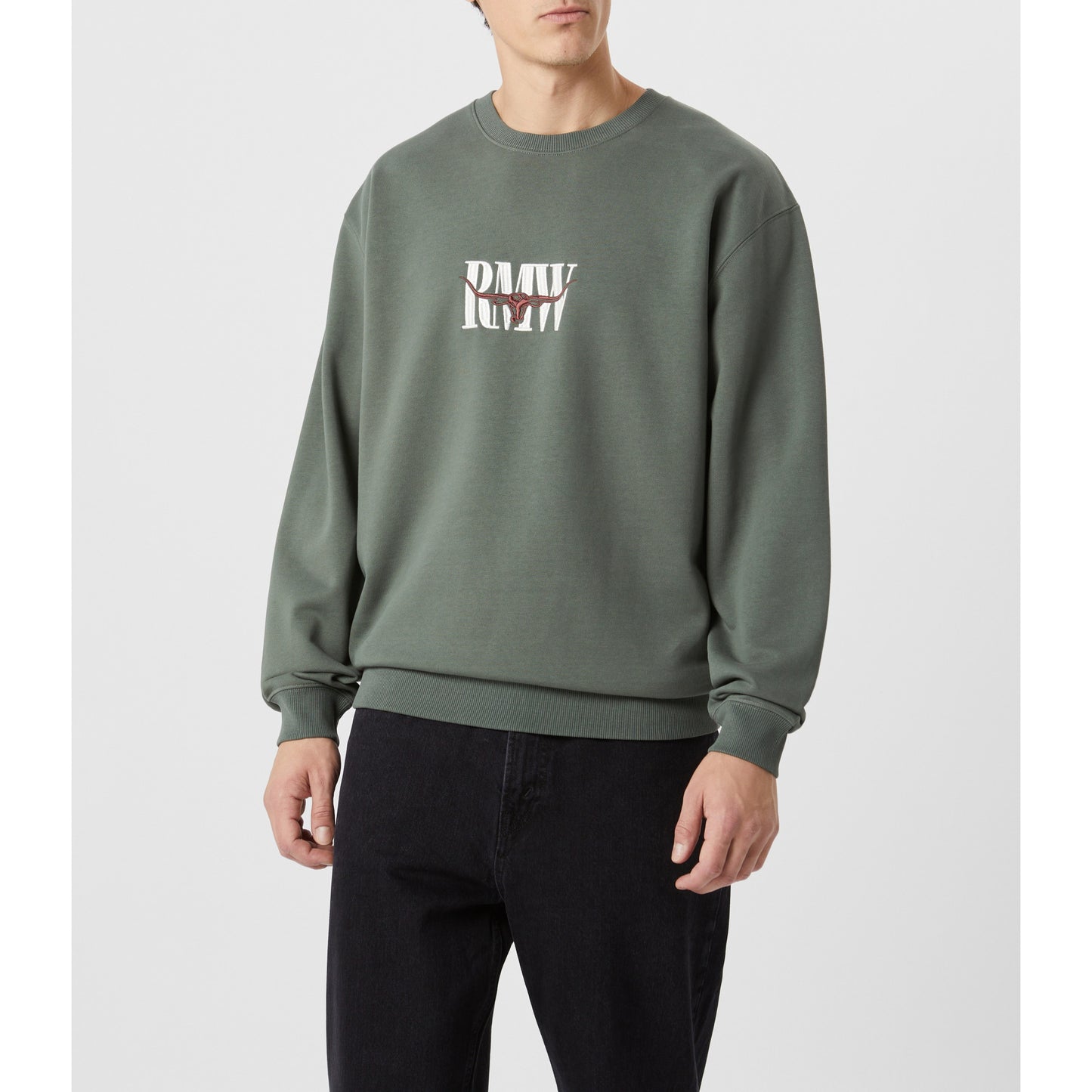 RM Williams Heritage Spruce Green Crew Sweatshirt
