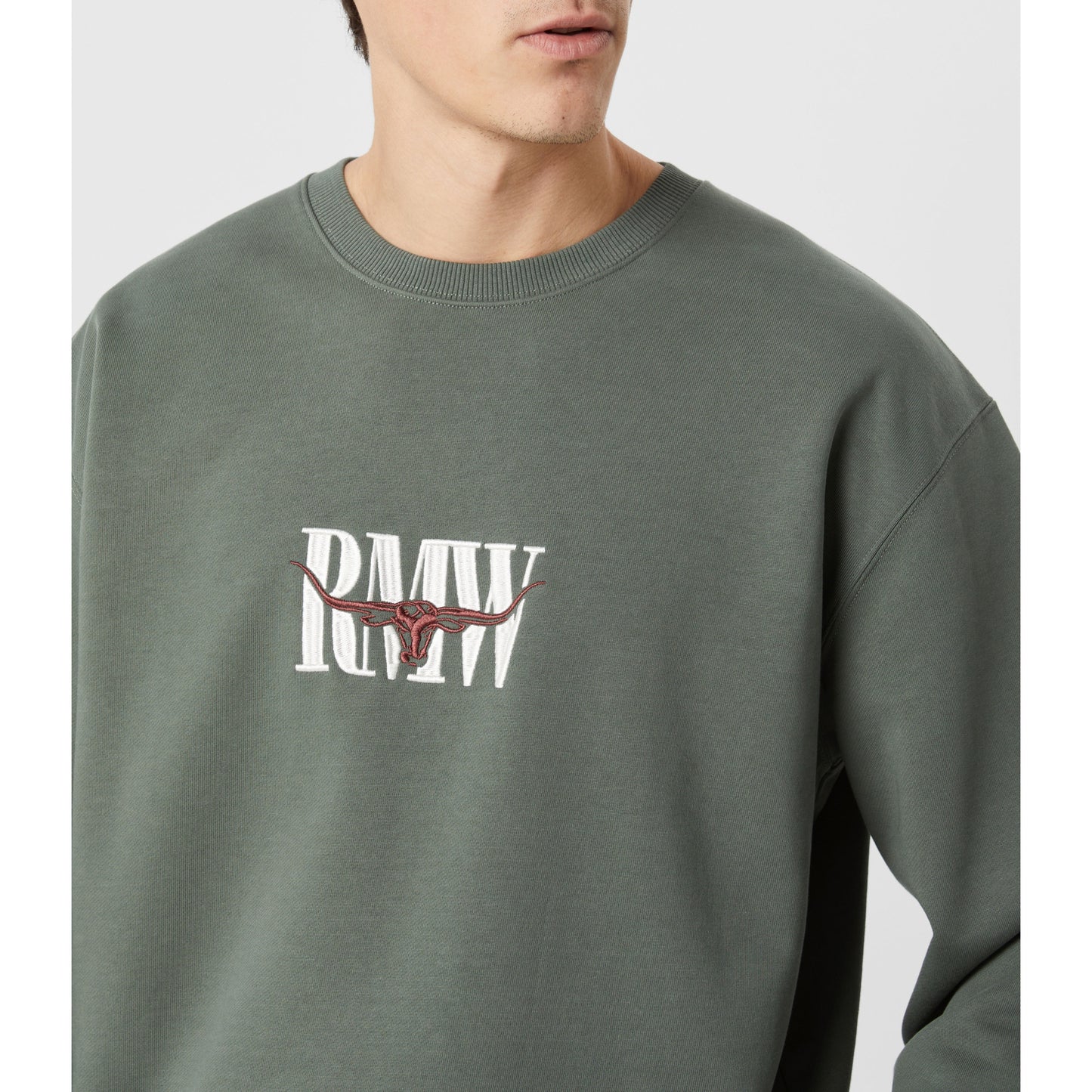 RM Williams Heritage Spruce Green Crew Sweatshirt