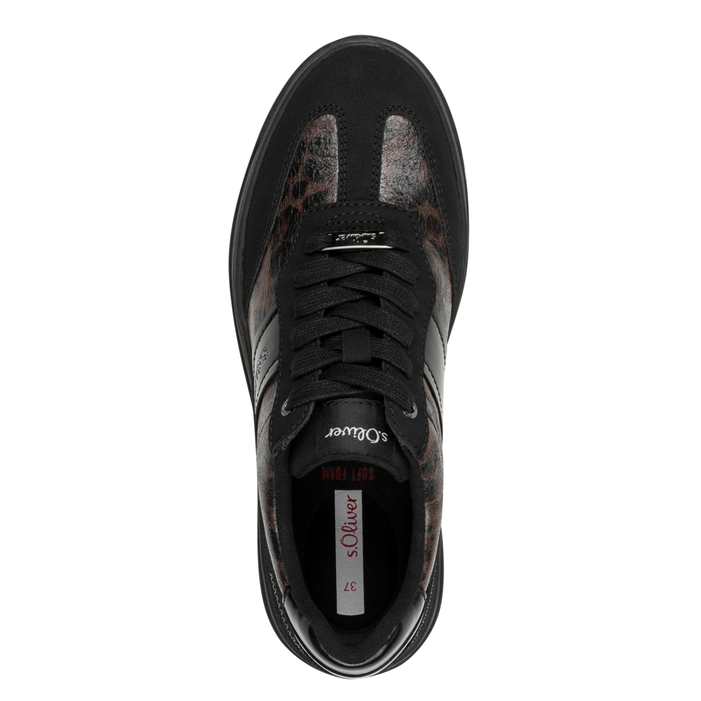 S Oliver 5-23683-45 090 Black/Leopard Trainers