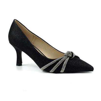 Lunar Kalina Black Court Shoe