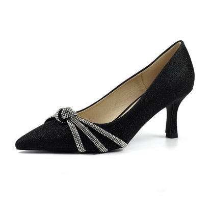 Lunar Kalina Black Court Shoe