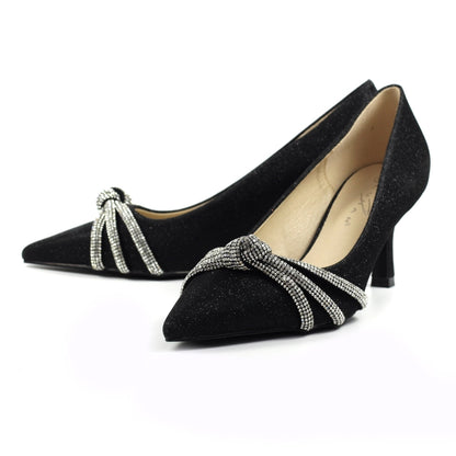 Lunar Kalina Black Court Shoe