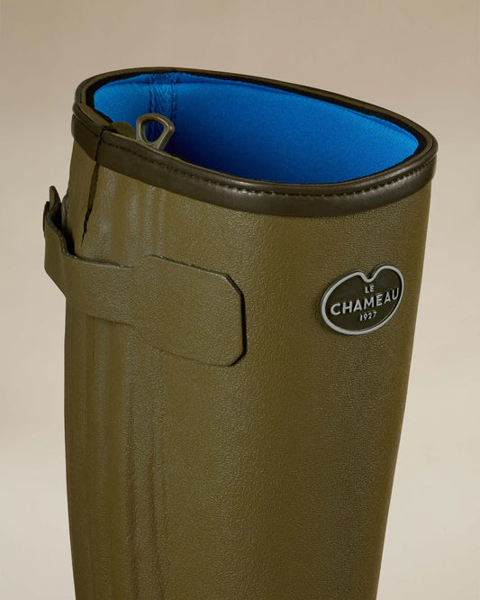 Le Chameau Vierzonard Neoprene Full Zip Green Wellington Boots