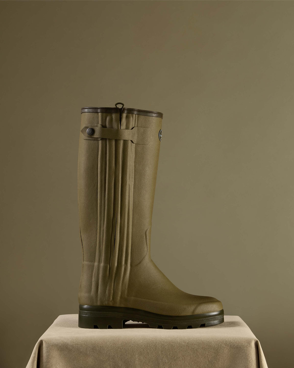 Le Chameau Vierzonard Neoprene Full Zip Green Wellington Boots