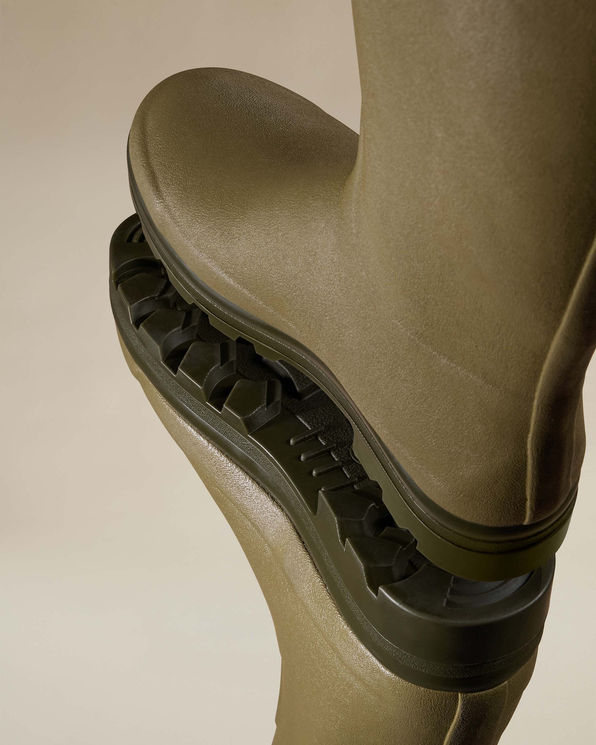 Le Chameau Vierzonard Neoprene Full Zip Green Wellington Boots