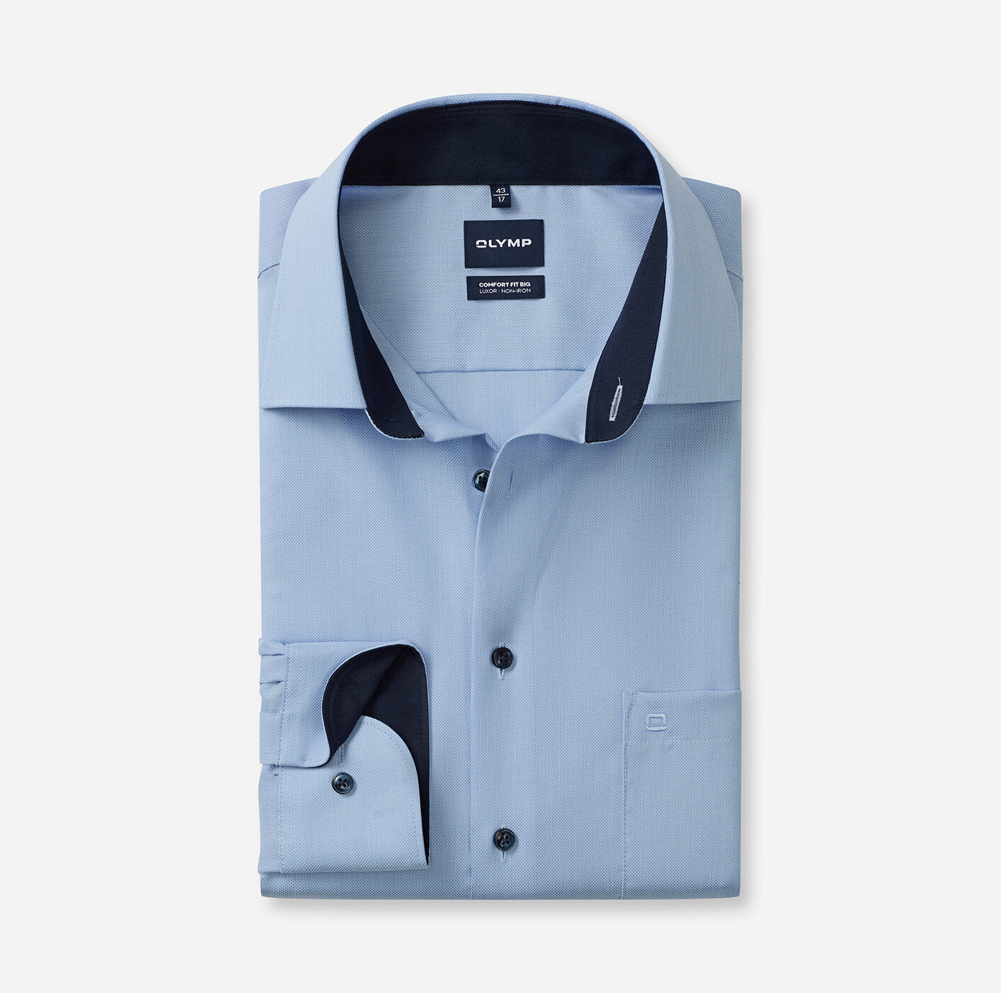 Olymp 1413 64 10 Blue Comfort Shirt