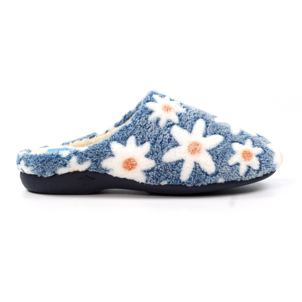 Lunar Plumeria Blue Slipper