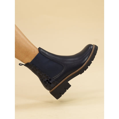 Lunar Poppins Navy Ankle Boot