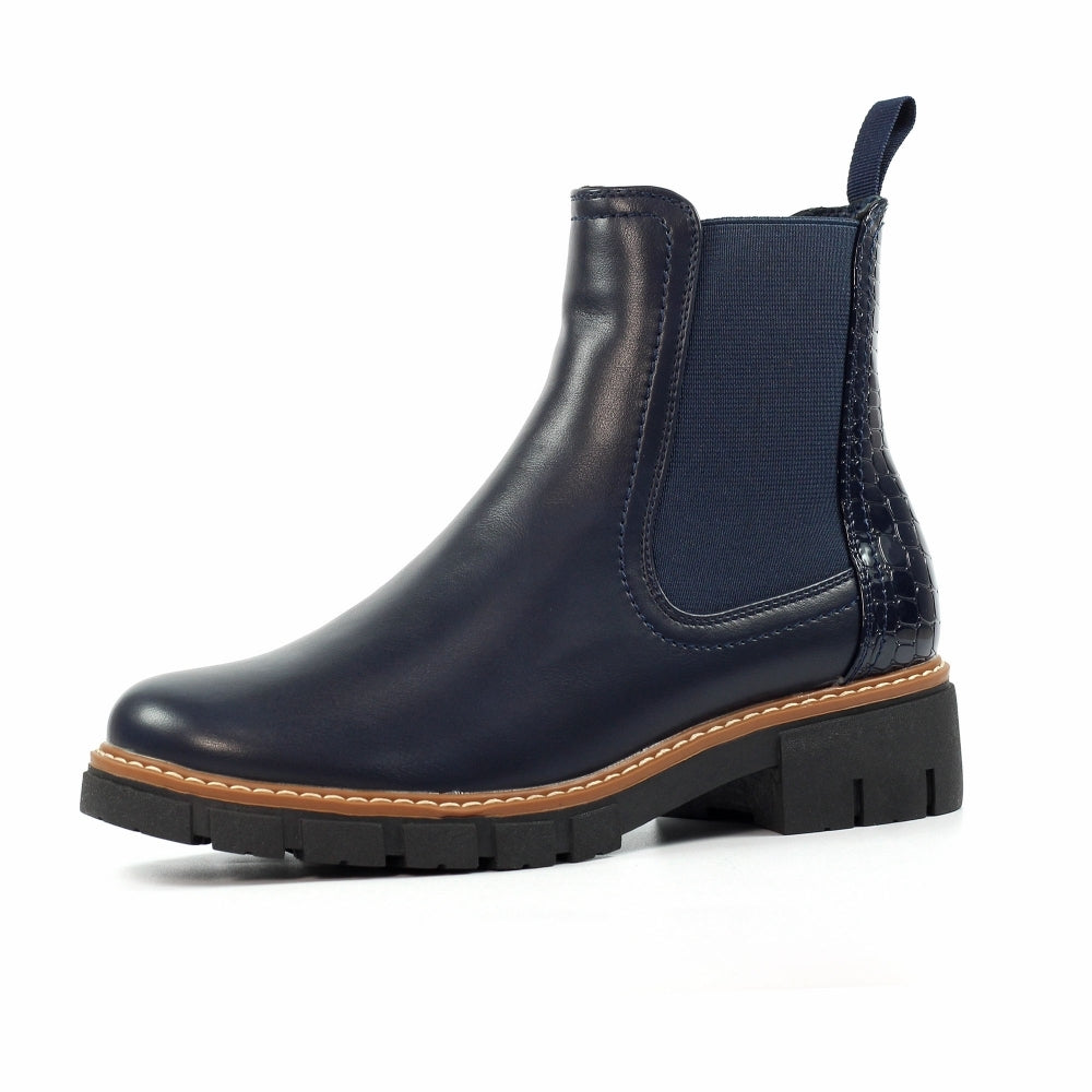 Lunar Poppins Navy Ankle Boot